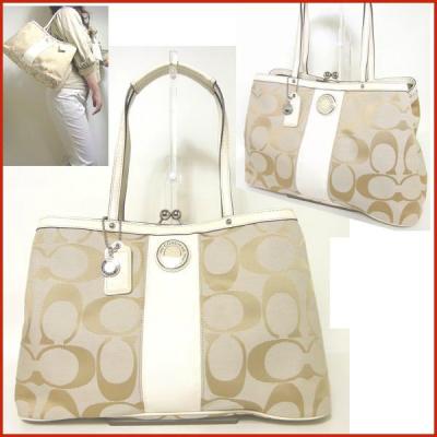 discount coach handbag-19190 black/white